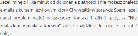 Odbiór Zakupionego Kursu Szkolenia Językowe Luboń